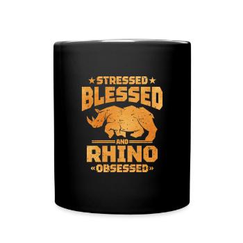 Nashorn - Tasse einfarbig - Schwarz - Vorne