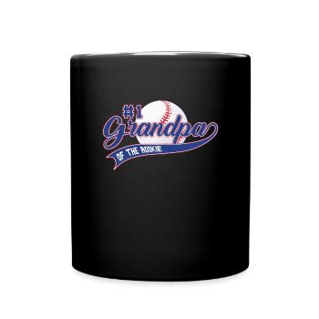 Opa der Rookie 1. Geburtstag Baseballfamilie - Tasse einfarbig - Schwarz - Vorne