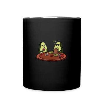 All In Avocado Poker - Mug uni - noir - Devant