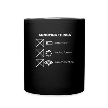 Choses ennuyeuses - Mug uni - noir - Devant