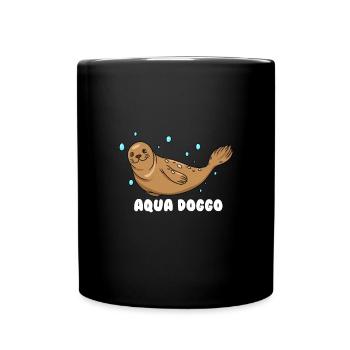 Aqua Doggo - Tasse einfarbig - Schwarz - Vorne