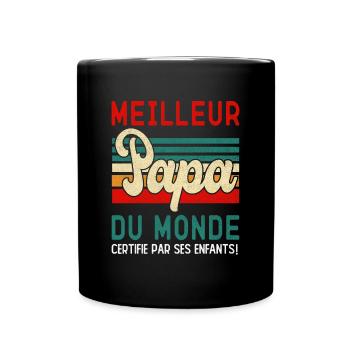Homme Meilleur Papa Du Monde Fête des Pères - Mug uni - noir - Devant