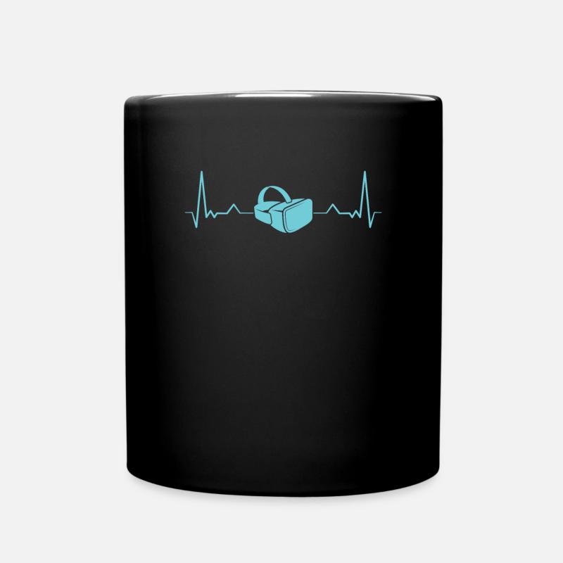 Virtual Reality VR Geschenk - Tasse einfarbig - Schwarz
