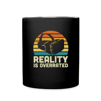 Cadeau VR de réalité virtuelle - Mug uni - noir - Devant