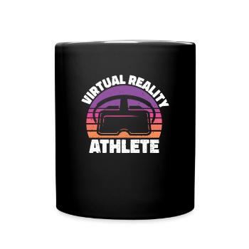 Virtual Reality VR Geschenk - Tasse einfarbig - Schwarz - Vorne