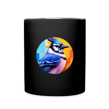 Blue jay bird - Full Colour Mug - black - Front