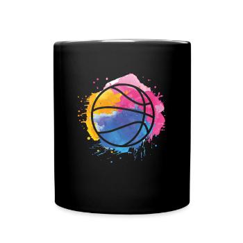 Graffiti Basketball Kunst Basketball Liebes Basket - Tasse einfarbig - Schwarz - Vorne