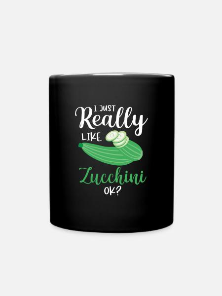 Zucchini - Tasse einfarbig - Schwarz