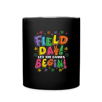 Field Day lassen die Spiele die �ler Kinderlehr - Tasse einfarbig - Schwarz - Vorne