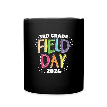 3. Klasse Field Day 2024 Schullehrer f�r Kinder - Tasse einfarbig - Schwarz - Vorne