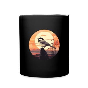Meise - Tasse einfarbig - Schwarz - Vorne