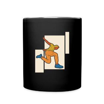 Parkour Graffiti - Tasse einfarbig - Schwarz - Vorne