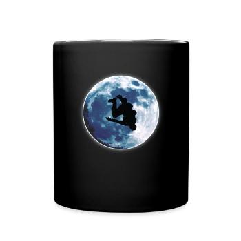 Parkour Mond - Tasse einfarbig - Schwarz - Vorne