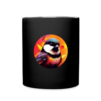 Meise - Tasse einfarbig - Schwarz - Vorne