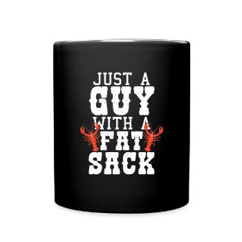 Nur ein Typ mit einem fetten Sack Herren -Languste - Tasse einfarbig - Schwarz - Vorne