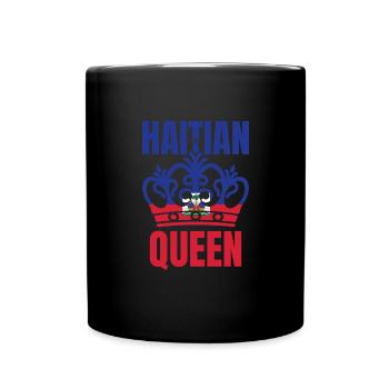 Haitianische K�nigin Haiti Flagge Frauen Haitianis - Tasse einfarbig - Schwarz - Vorne