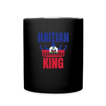 Haitianischer K�nig Haiti Flagge M�nner Haitianer - Tasse einfarbig - Schwarz - Vorne