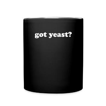 Hefe - Tasse einfarbig - Schwarz - Vorne