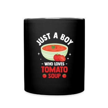 Just a boy who loves tomato soup - Full Colour Mug - black - Front