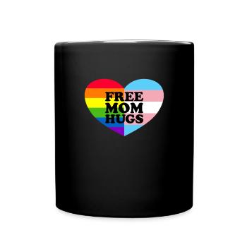 Kostenlose Mutter Umarmungen Gay Pride Trans Flag - Tasse einfarbig - Schwarz - Vorne
