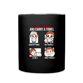 Handtuch Holiday Ferien - Tasse einfarbig - Schwarz - Vorne