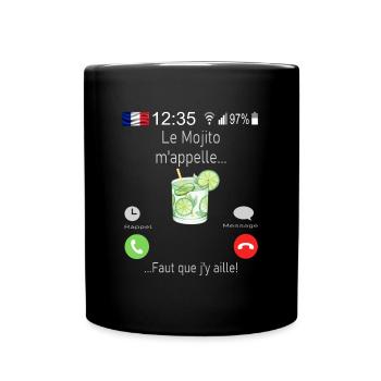 Le Mojito M appelle Faut que j y aille - Mug uni - noir - Devant