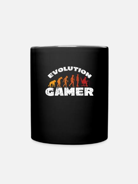 Evolution Gamer - Tasse einfarbig - Schwarz