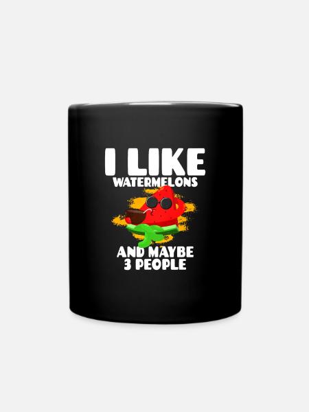 Wassermelone - Tasse einfarbig - Schwarz