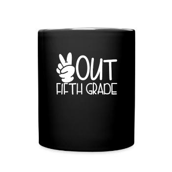 Frieden aus der f�nften Klasse Graduation FriedenH - Tasse einfarbig - Schwarz - Vorne
