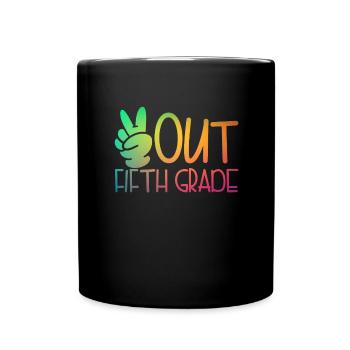 Frieden aus der f�nften Klasse Graduation FriedenH - Tasse einfarbig - Schwarz - Vorne