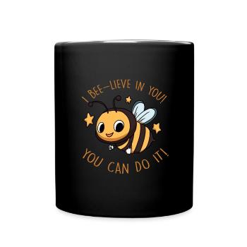 Biene Bee Witzg - Full Colour Mug - black - Front