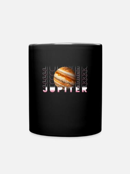 Jupiter Planet Space - Full Colour Mug - black