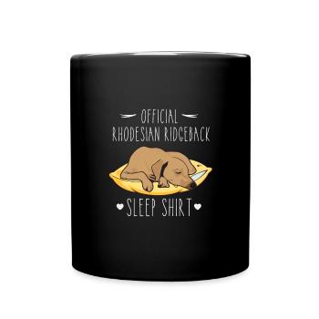Official Rhodesian Ridgeback Sleep Shirt - Tasse einfarbig - Schwarz - Vorne