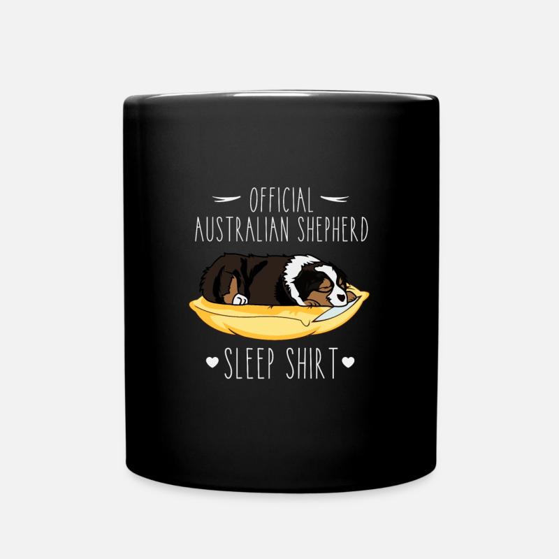 Official Australien Shepherd Sleep Shirt - Tasse einfarbig - Schwarz