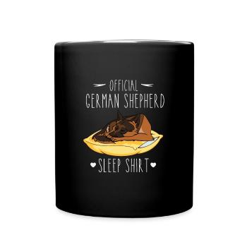Official German Shepherd Sleep Shirt - Full Colour Mug - black - Front