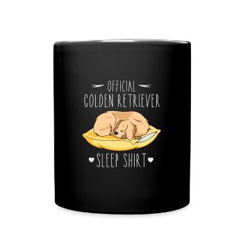 Official Golden Retriever Sleep Shirt - Full Colour Mug - black - Front