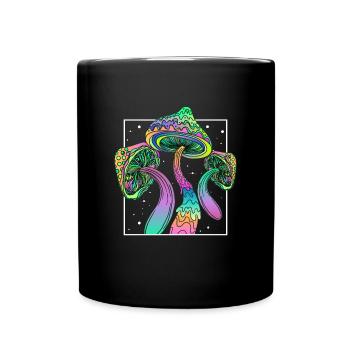 Festival des champignons psychédéliques EDM Musique - Mug uni - noir - Devant