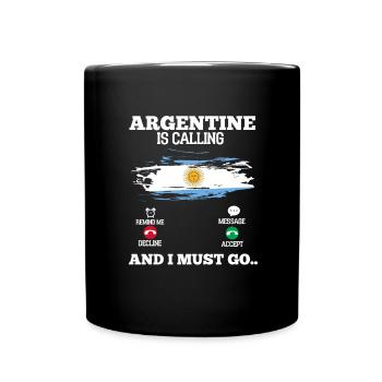 Argentine - Mug uni - noir - Devant