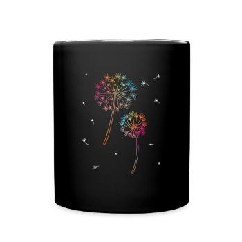 Pusteblume Regenbogen Blumen Lgbtq - Tasse einfarbig - Schwarz - Vorne