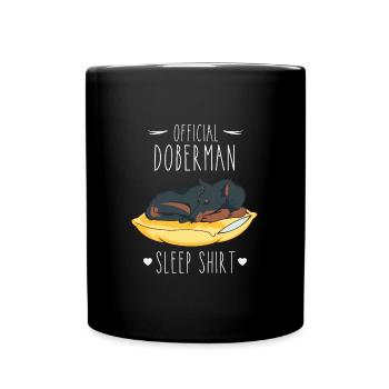 Official Doberman Sleep Shirt - Full Colour Mug - black - Front