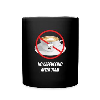 No Cappuccino After 11AM Coffee Italy - Full Colour Mug - black - Front