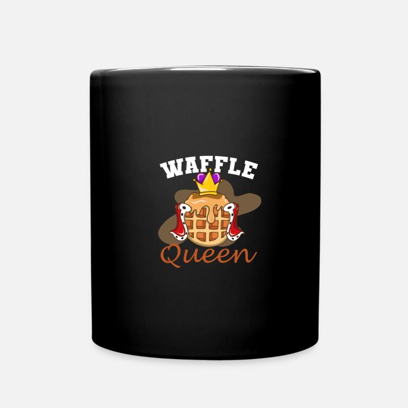 Waffel - Tasse einfarbig - Schwarz
