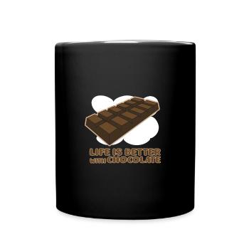 Chocolat - Mug uni - noir - Devant