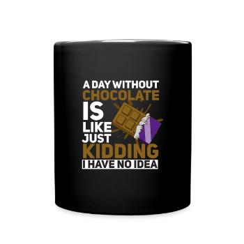 Chocolat - Mug uni - noir - Devant