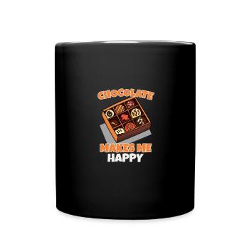 Chocolat - Mug uni - noir - Devant