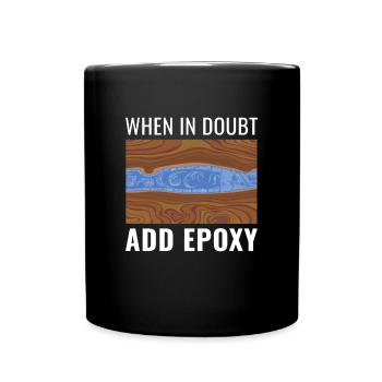 Add Epoxy Resin Resin Carpenter Wood - Full Colour Mug - black - Front