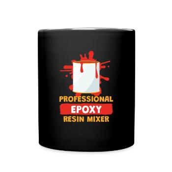 Epoxy Resin Mixer Resin Carpenter Wood - Full Colour Mug - black - Front