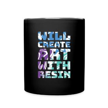Create Art With Resin Epoxy Resin - Full Colour Mug - black - Front