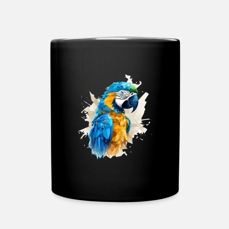 Blau-Gold Ara - Tasse einfarbig - Schwarz
