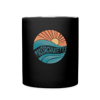 Massachusetts - Tasse einfarbig - Schwarz - Vorne